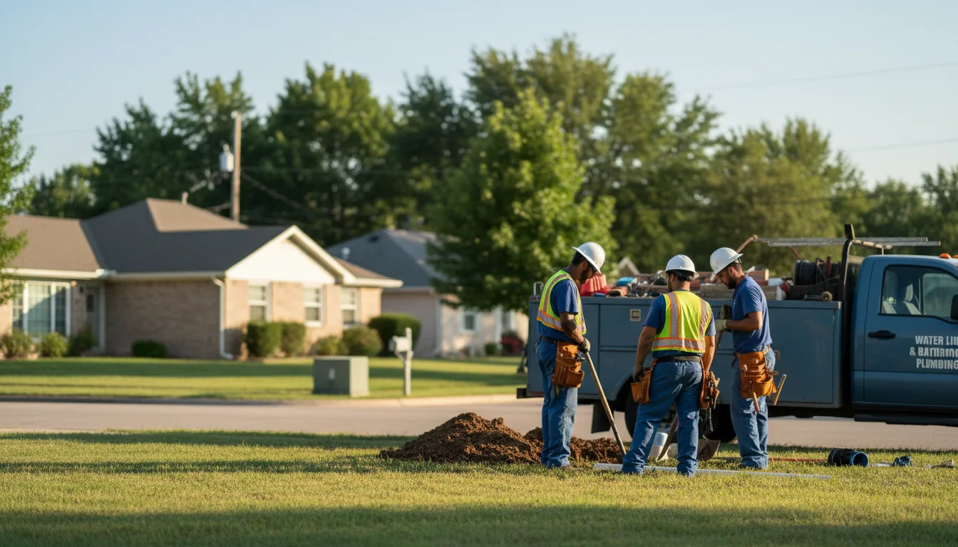 Residential water line and bathroom plumbing service in Okaton, SD